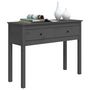 Voir la diapositive 4 : VIDAXL Table console Gris 100x35x75 cm Bois massif de pin