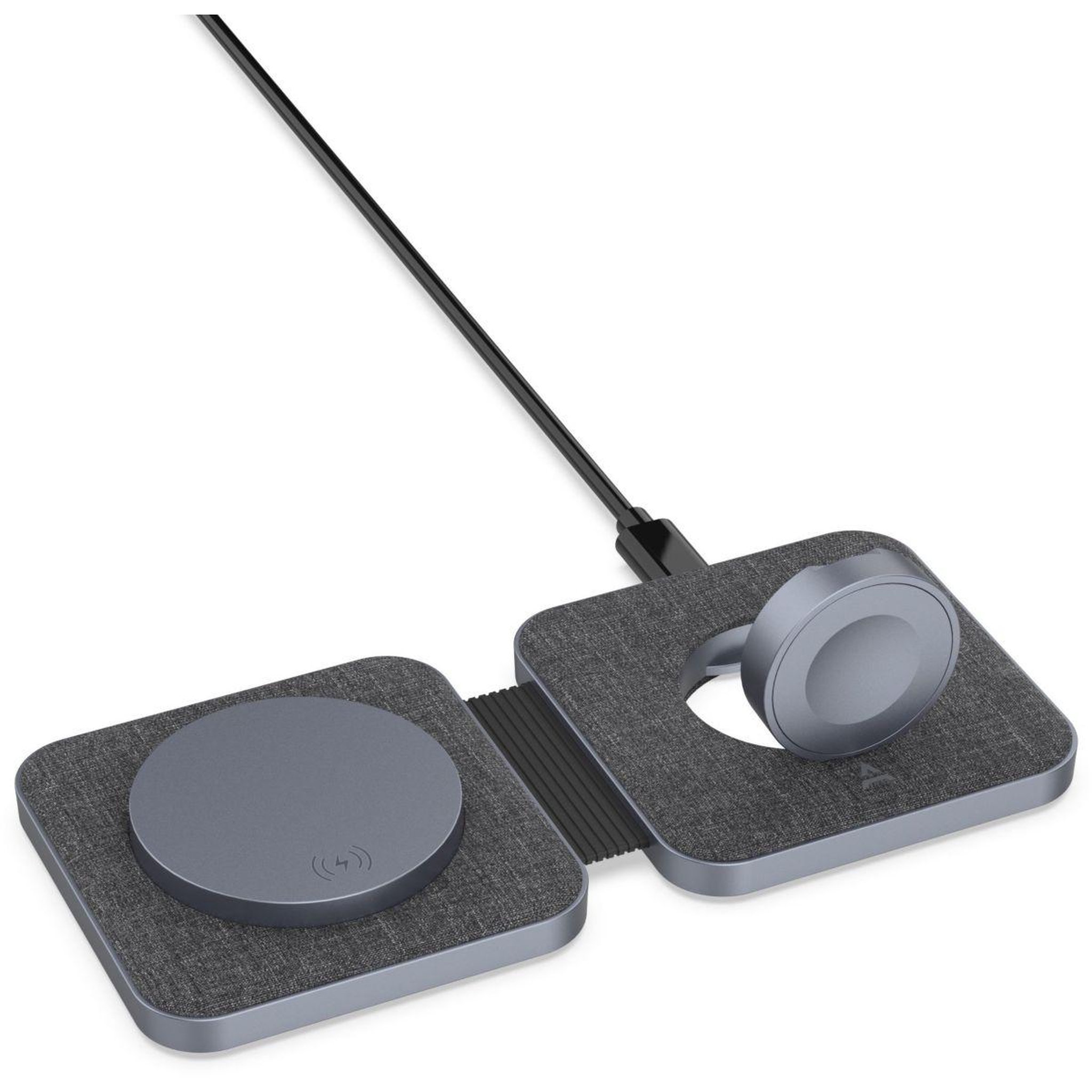 Voir la diapositive 5 : ADEQWAT Chargeur sans fil magsafe 2 en 1 plat pliable 15w