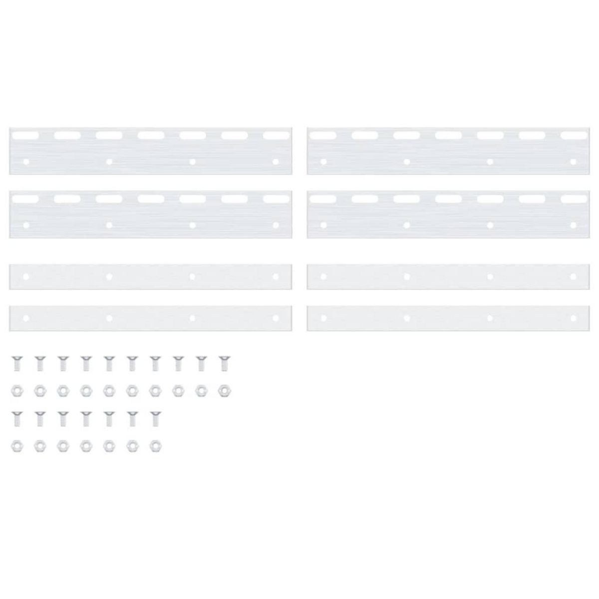 VIDAXL Plaques de connexion 4 pcs argente 28 cm acier inoxydable