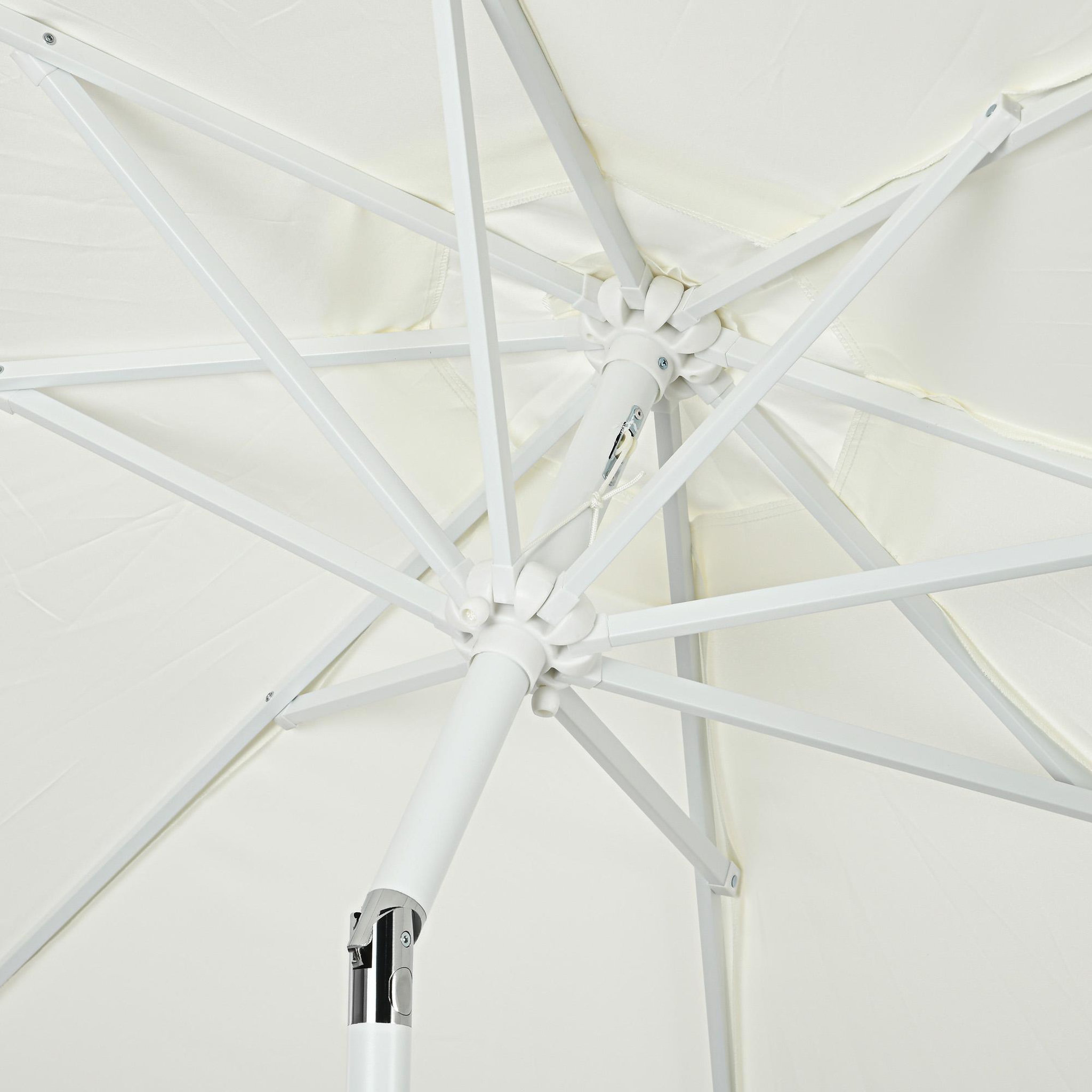 Voir la diapositive 4 : OUTSUNNY Parasol inclinable de jardin style bohème à franges polyester haute densité crème