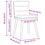 Voir la diapositive 6 : VIDAXL Chaises a manger lot de 6 gris clair tissu