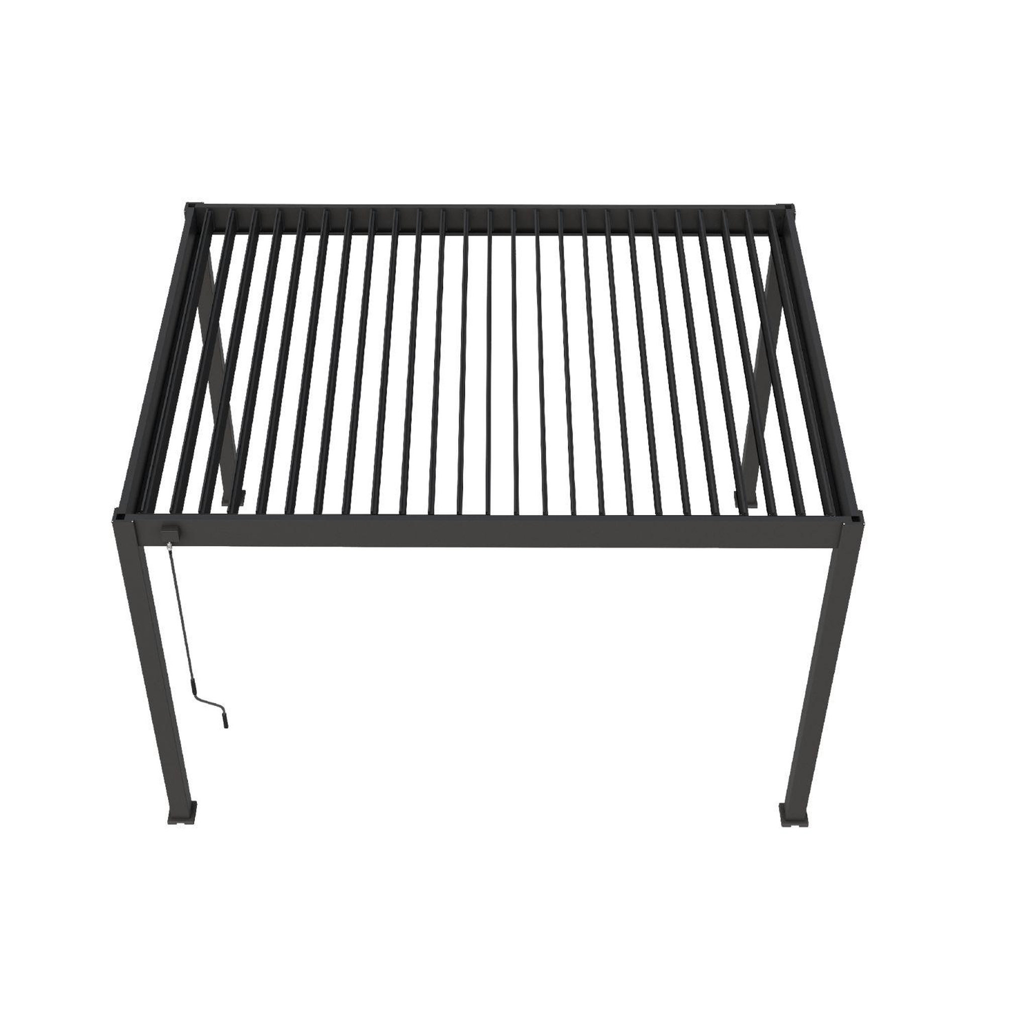 Voir la diapositive 6 : OMBREA Pergola Bioclimatique autoportée 3X4 m - Aluminium - Anthracite - VS OMBREA®