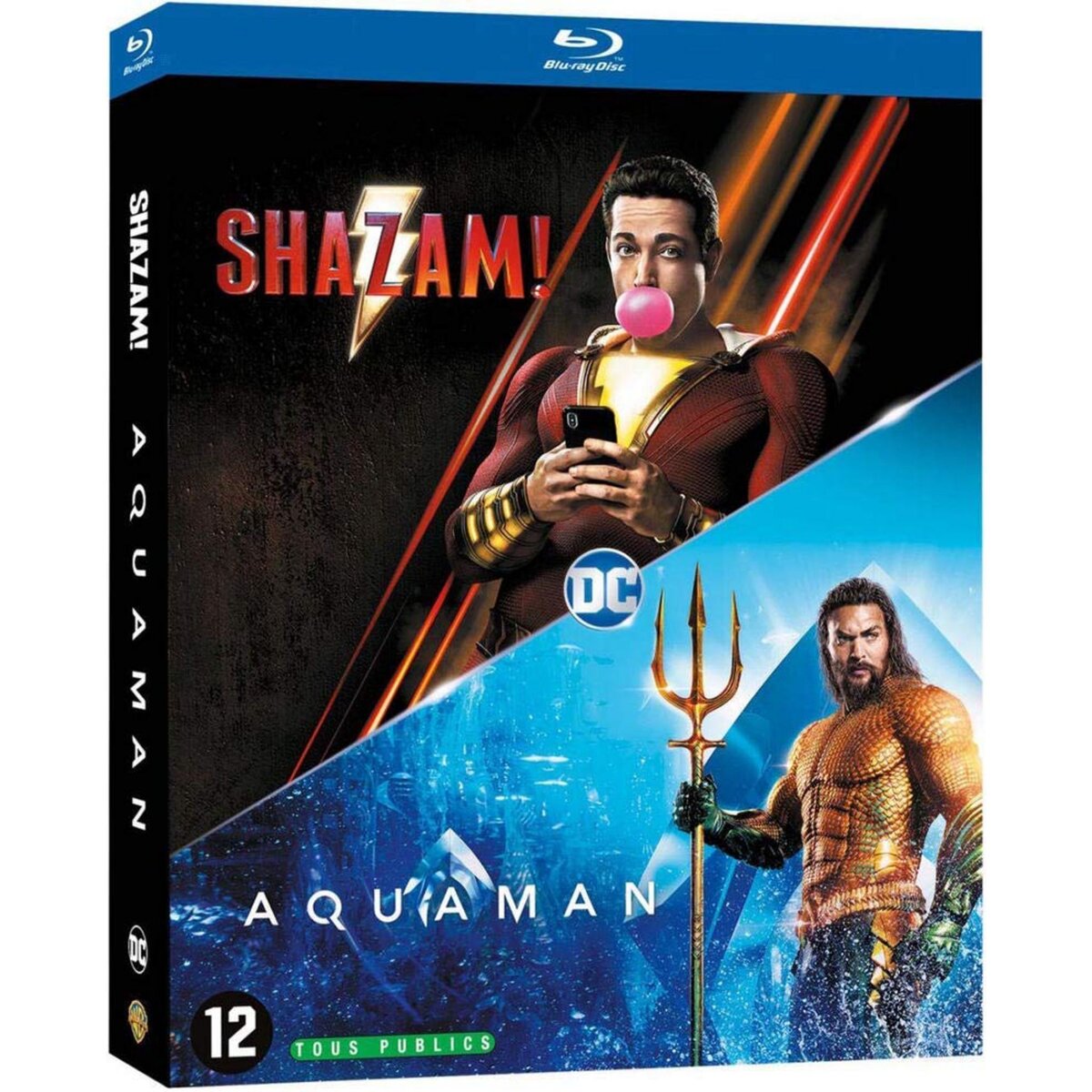 Coffret Nouveaux Héros : Aquaman + Shazam Blu-Ray