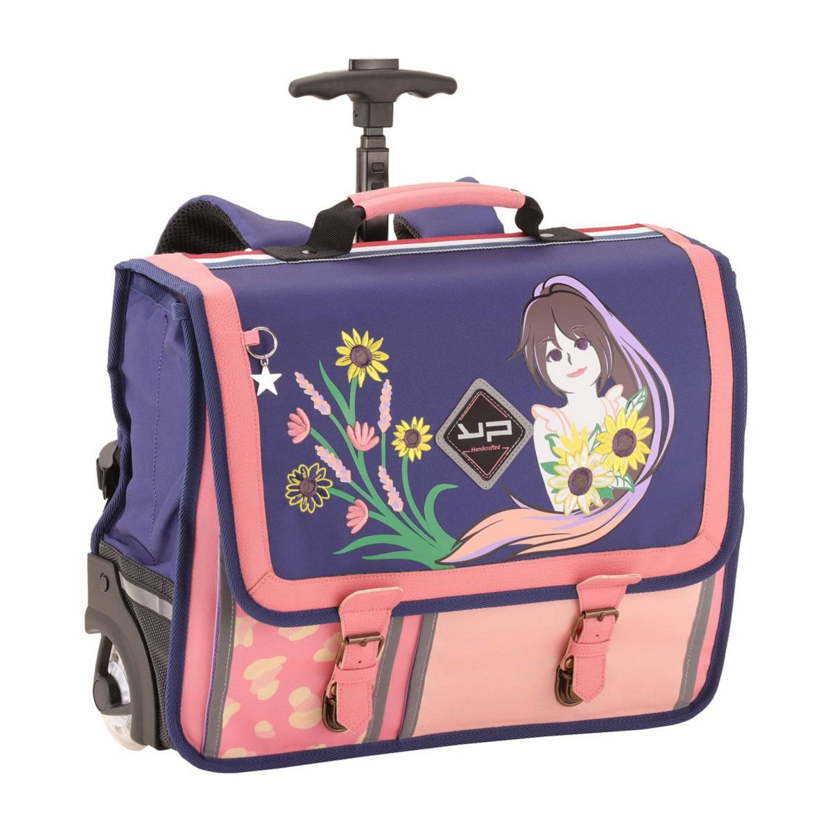 BODYPACK Cartable à roulettes 41 cm CM1/CM2 rose
