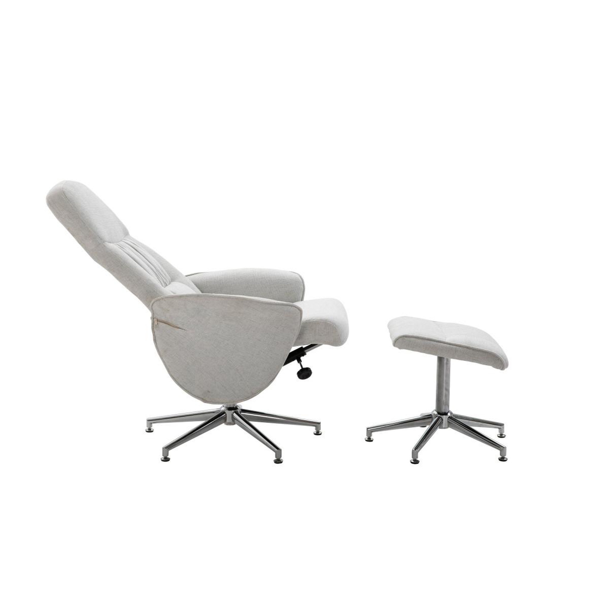 Voir la diapositive 3 : Paris Prix Fauteuil de relaxation & pouf  rolf  104cm gris