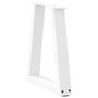 Voir la diapositive 4 : VIDAXL Pieds de table a manger forme de V 2 pcs blanc 28x(42-43,3) cm