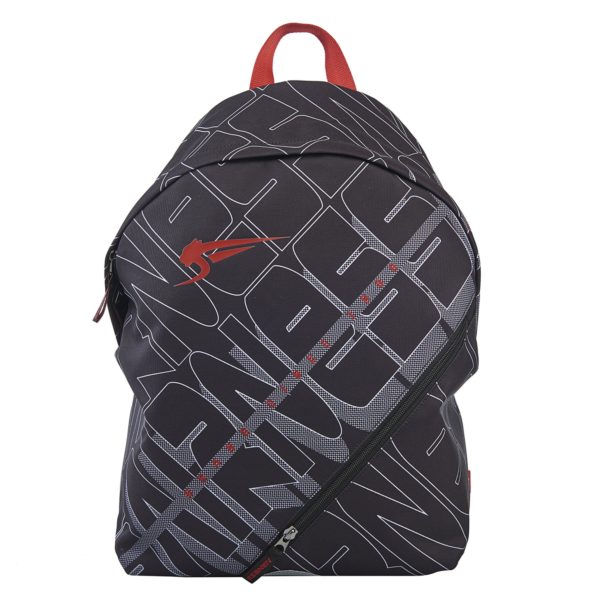Voir la diapositive 1 : AIRNESS Sac à dos 1 compartiment noir et rouge
