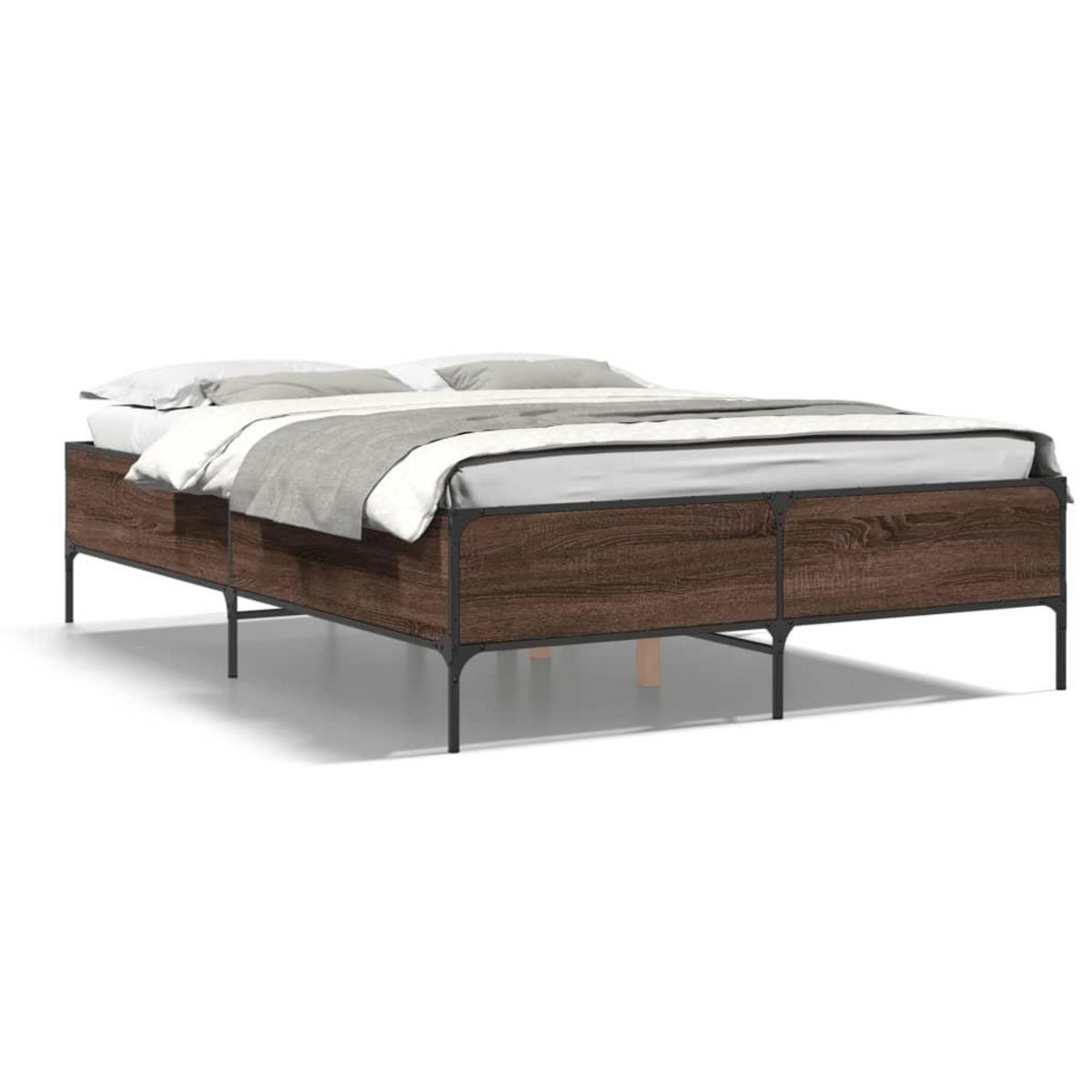 VIDAXL Cadre de lit sans matelas chene marron 160x200 cm