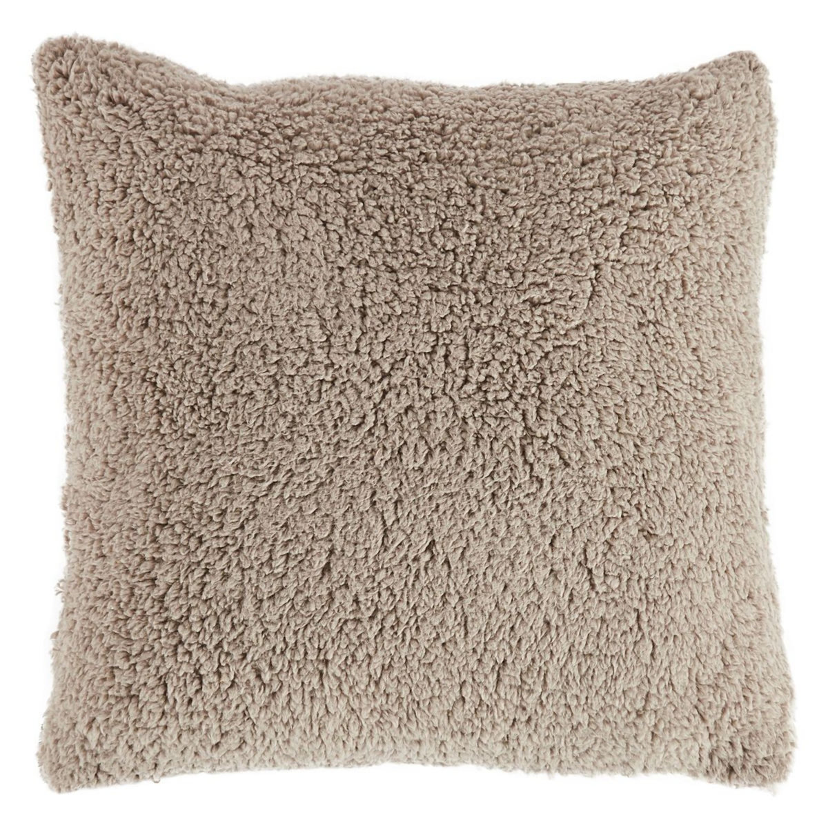 ACTUEL Coussin déco en sherpa Ecossais/uni 