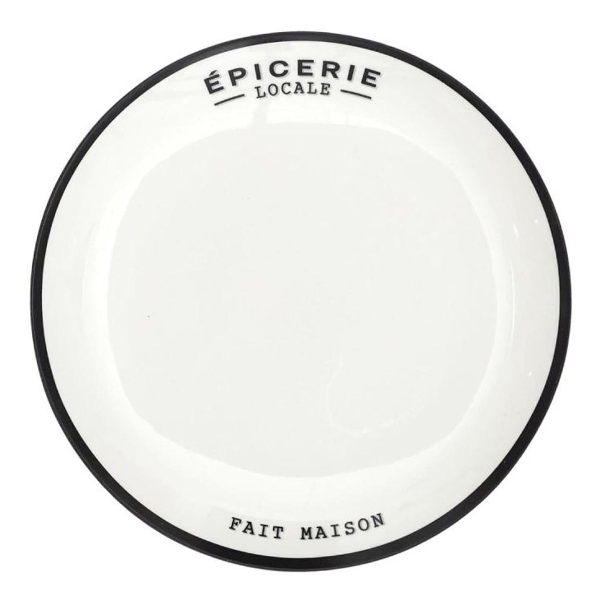 The Home Deco Factory Lot de 6 assiettes plates  épicerie  20cm blanc