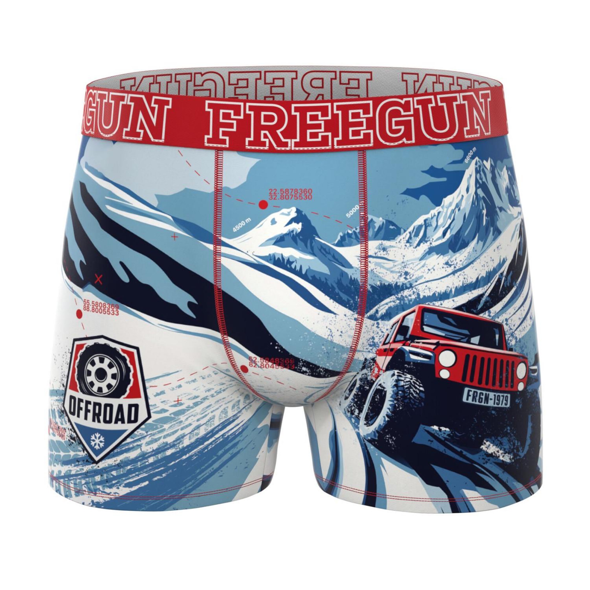 Voir la diapositive 4 : FREEGUN Lot de 5 boxers junior collection vintage winter