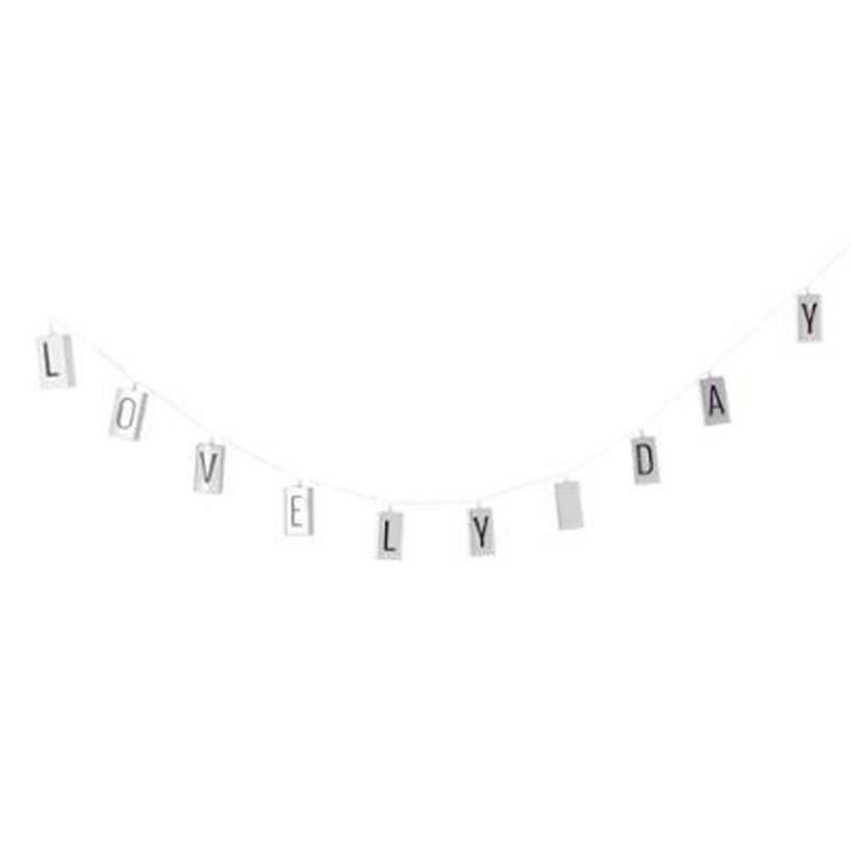  Guirlande Lumineuse 10 LED  Lettres  120cm Noir & Blanc