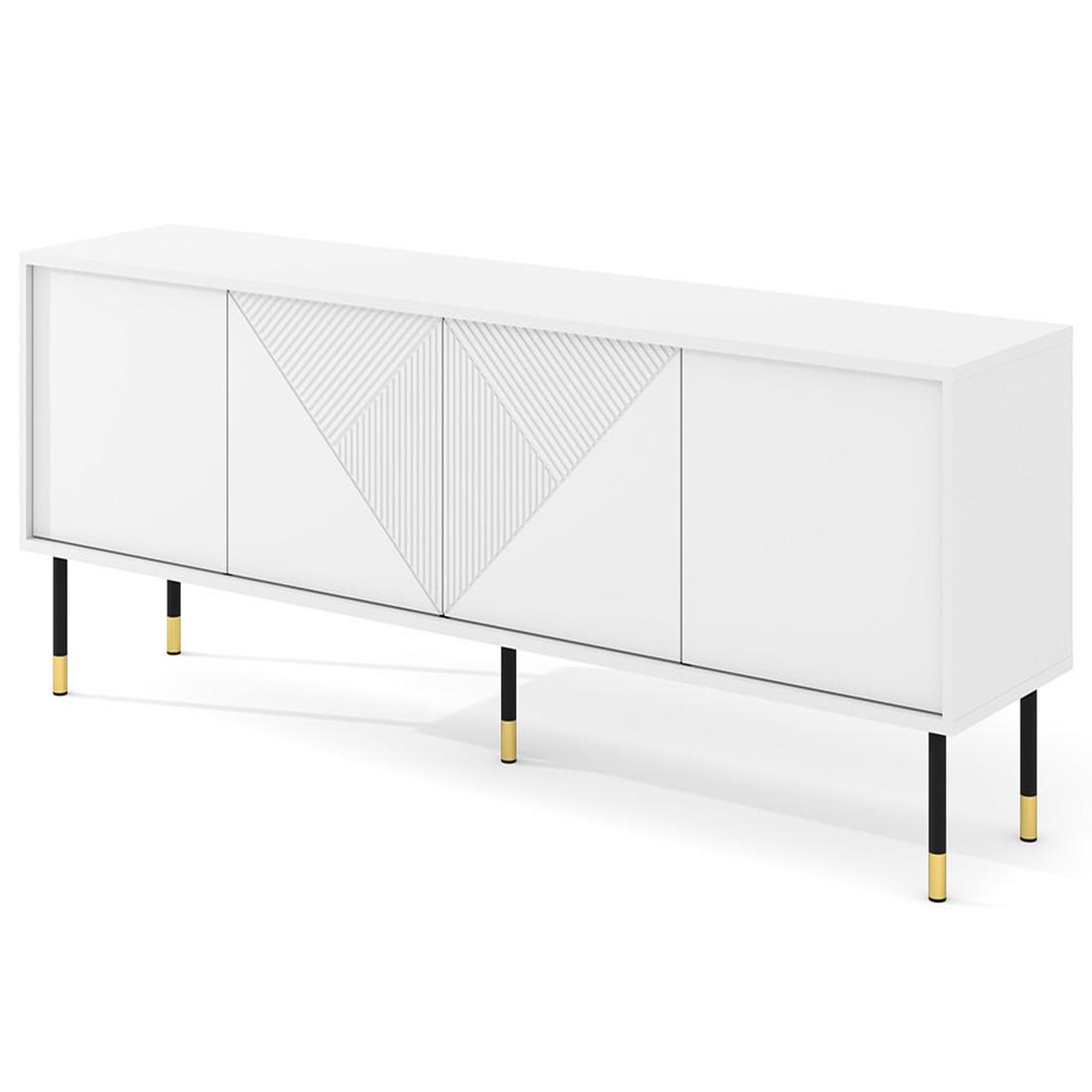 Voir la diapositive 1 : BEST MOBILIER Kirua - meuble tv - 4 portes - 180 cm