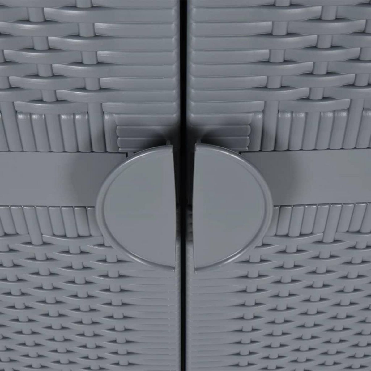 VIDAXL Armoire de rangement de jardin gris 65x45x172 cm PP rotin