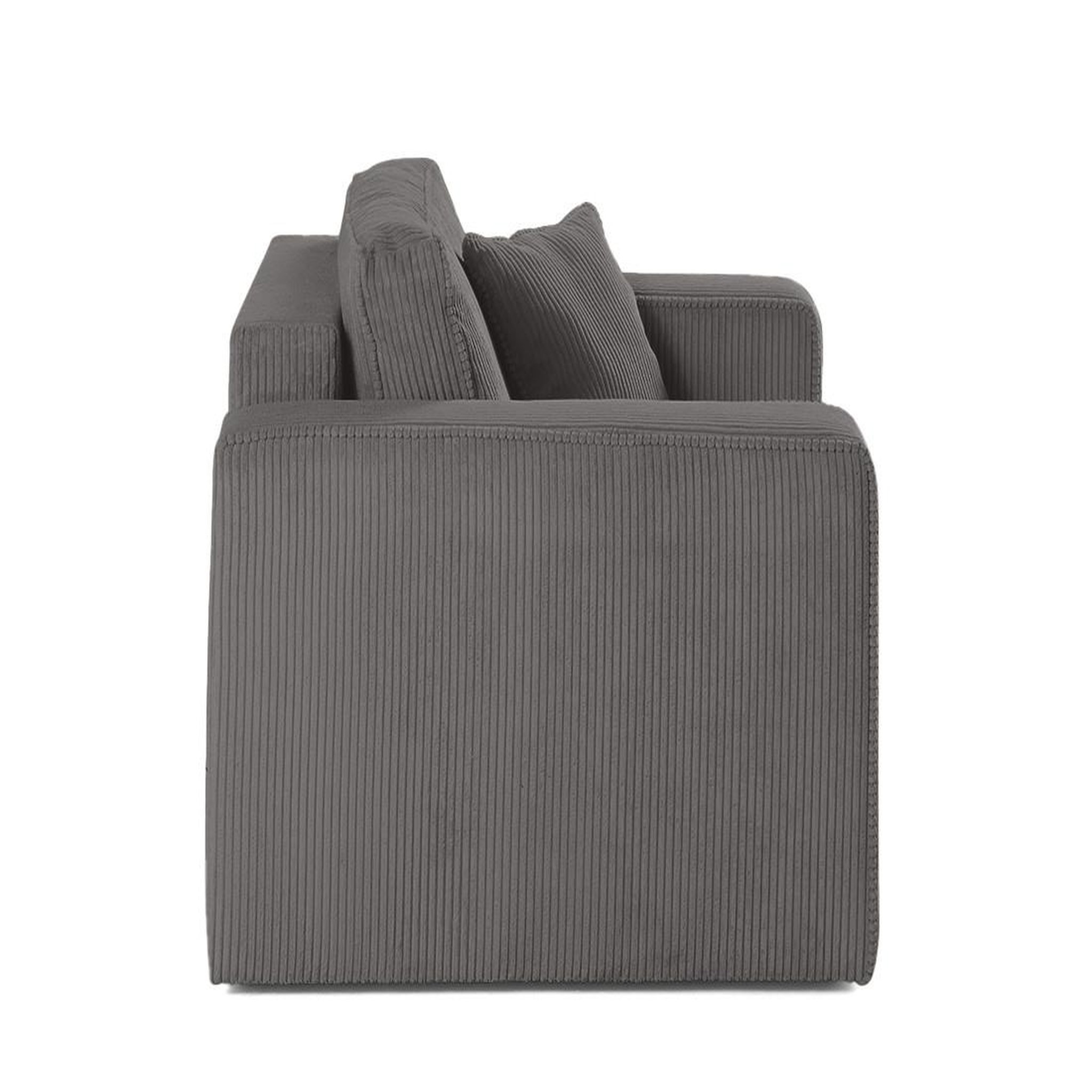 Voir la diapositive 2 : BEST MOBILIER Topaze - fauteuil - en velours côtelé