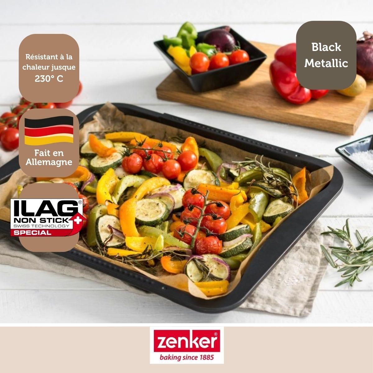 ZENKER Plaque de four extensible de 35-52 x 32 cm Zenker Black Metallic