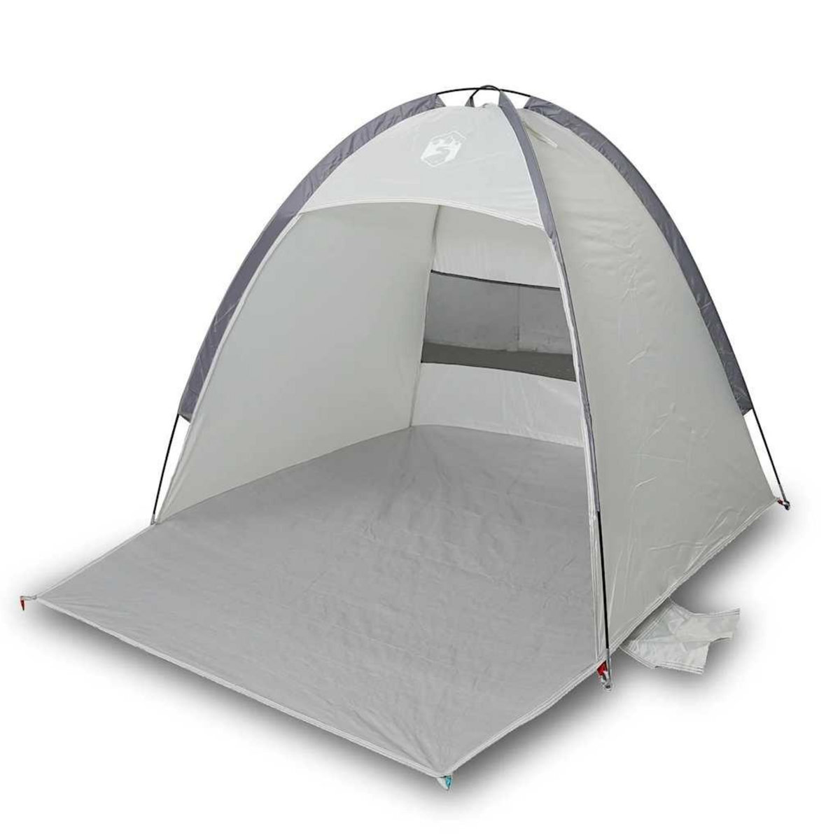 VIDAXL Tente de plage 3 personnes gris impermeable