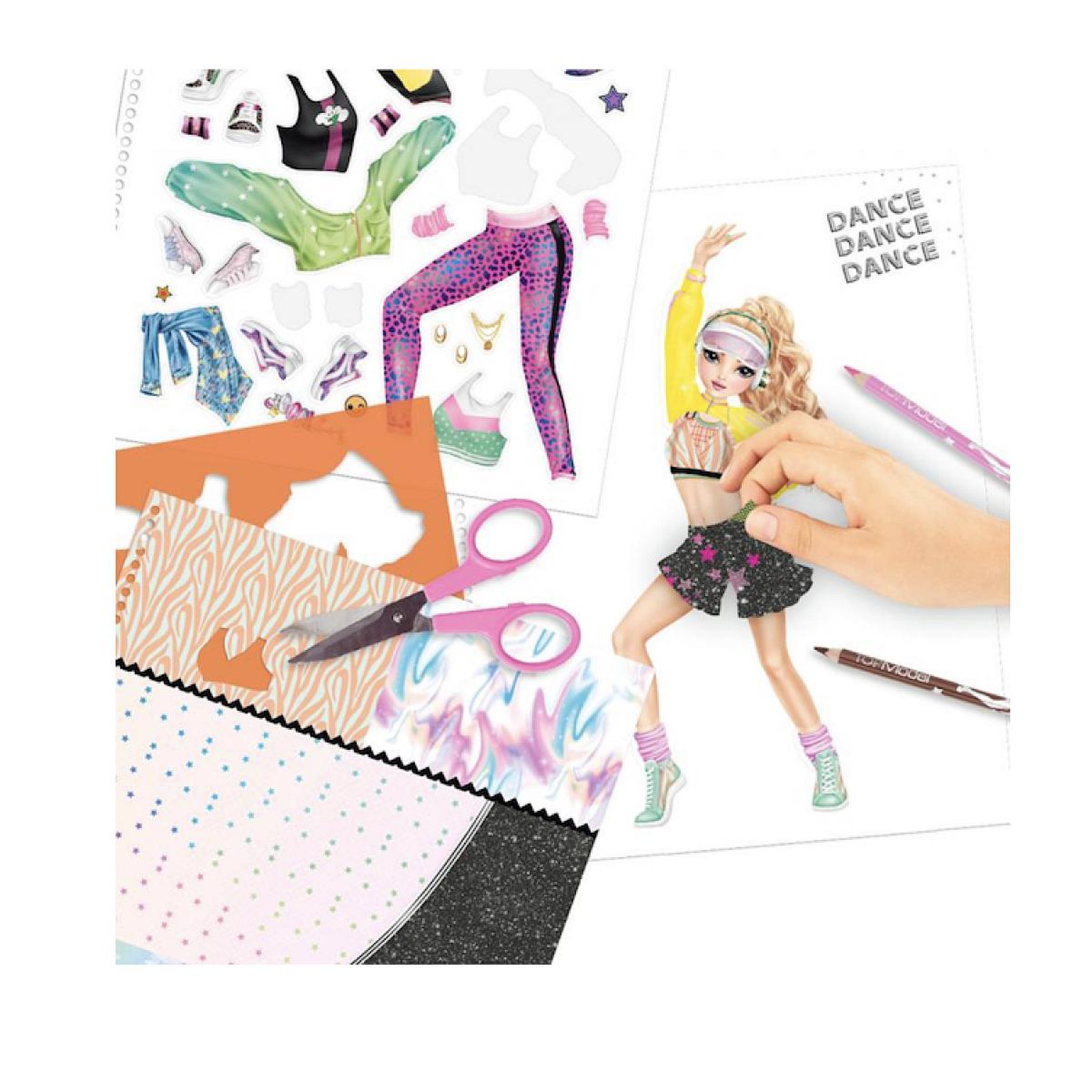 Voir la diapositive 3 : TOP MODEL Album a colorier avec stickers -  - Depesche