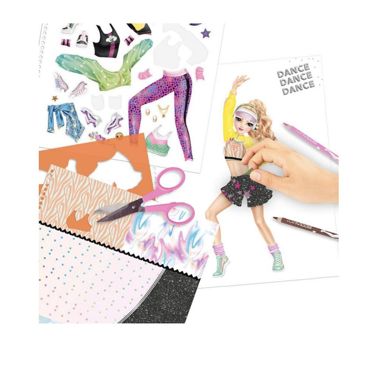 TOP MODEL Album a colorier avec stickers -  - Depesche