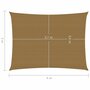 VIDAXL Voile d'ombrage 160 g/m² Taupe 3x4 m PEHD