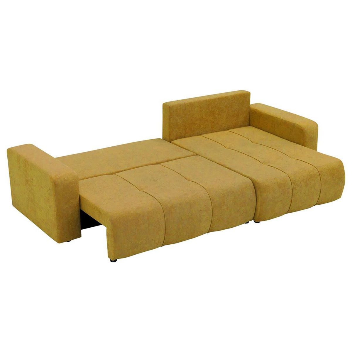 BEST MOBILIER Nicole - canapé d'angle réversible 5 places convertible avec coffre en tissu