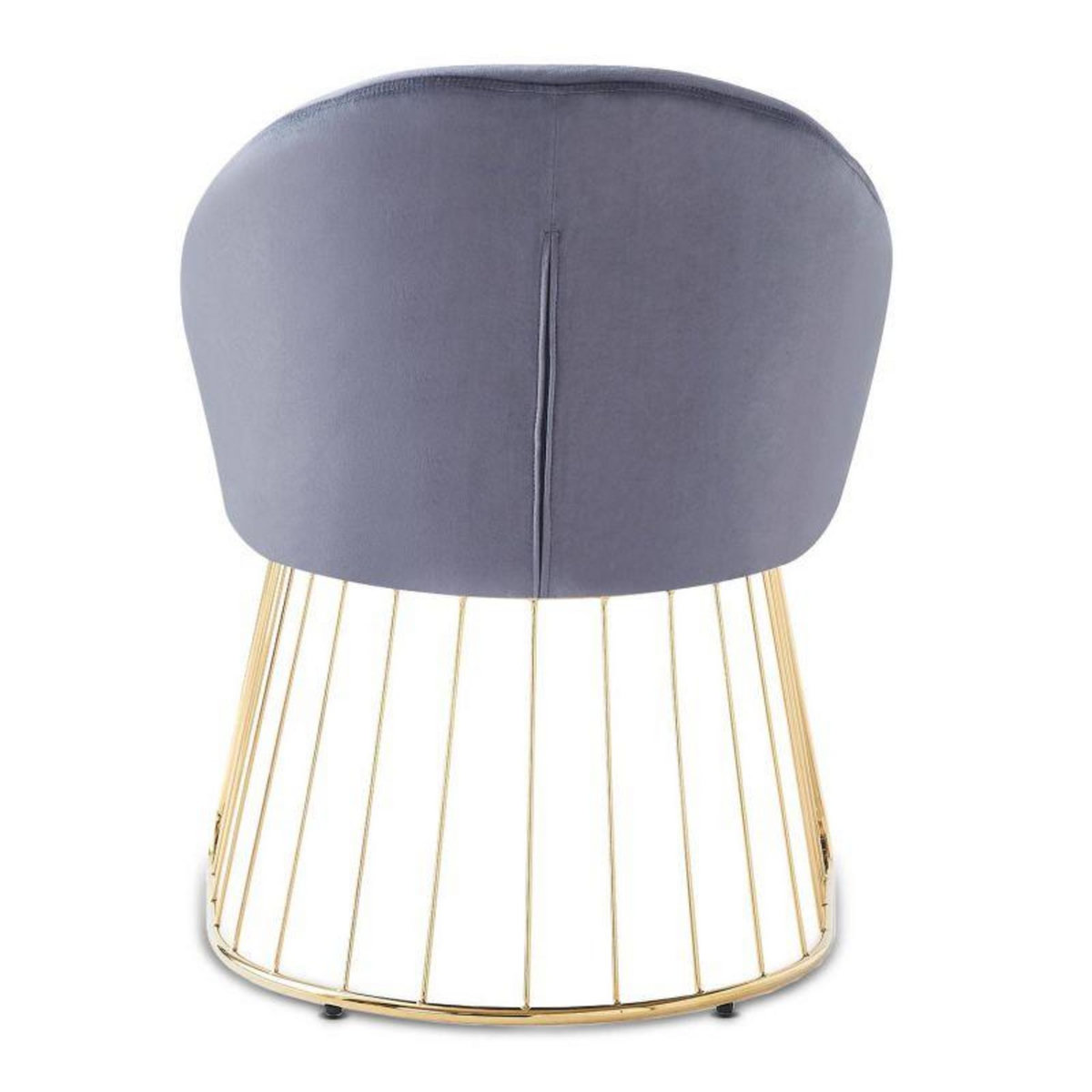 Paris Prix Chaise Design en Velours  Mayra  84cm Gris