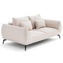Voir la diapositive 3 : LISA DESIGN Arica - canapé droit 2 places en tissu texturé