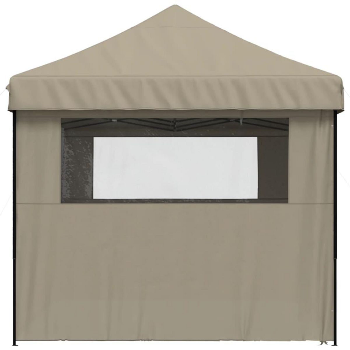 VIDAXL Tente de reception pliable escamotable 4 parois laterales taupe