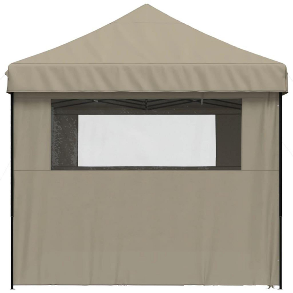 VIDAXL Tente de reception pliable escamotable 4 parois laterales taupe