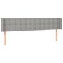 Voir la diapositive 3 : VIDAXL Tete de lit a LED Gris clair 203x16x78/88 cm Tissu