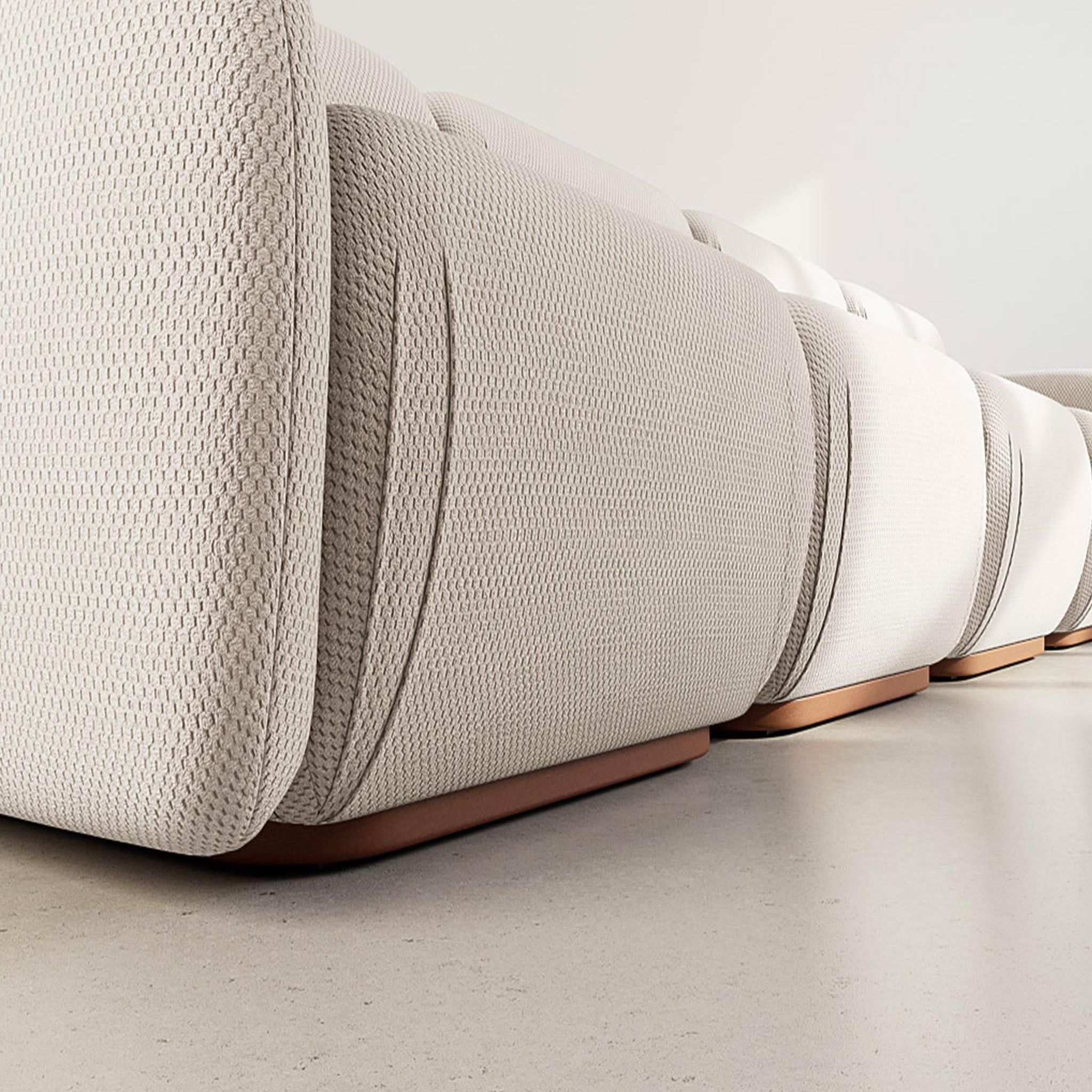 Voir la diapositive 4 : LISA DESIGN Penelope - canapé droit modulable 4 places en velours texturé