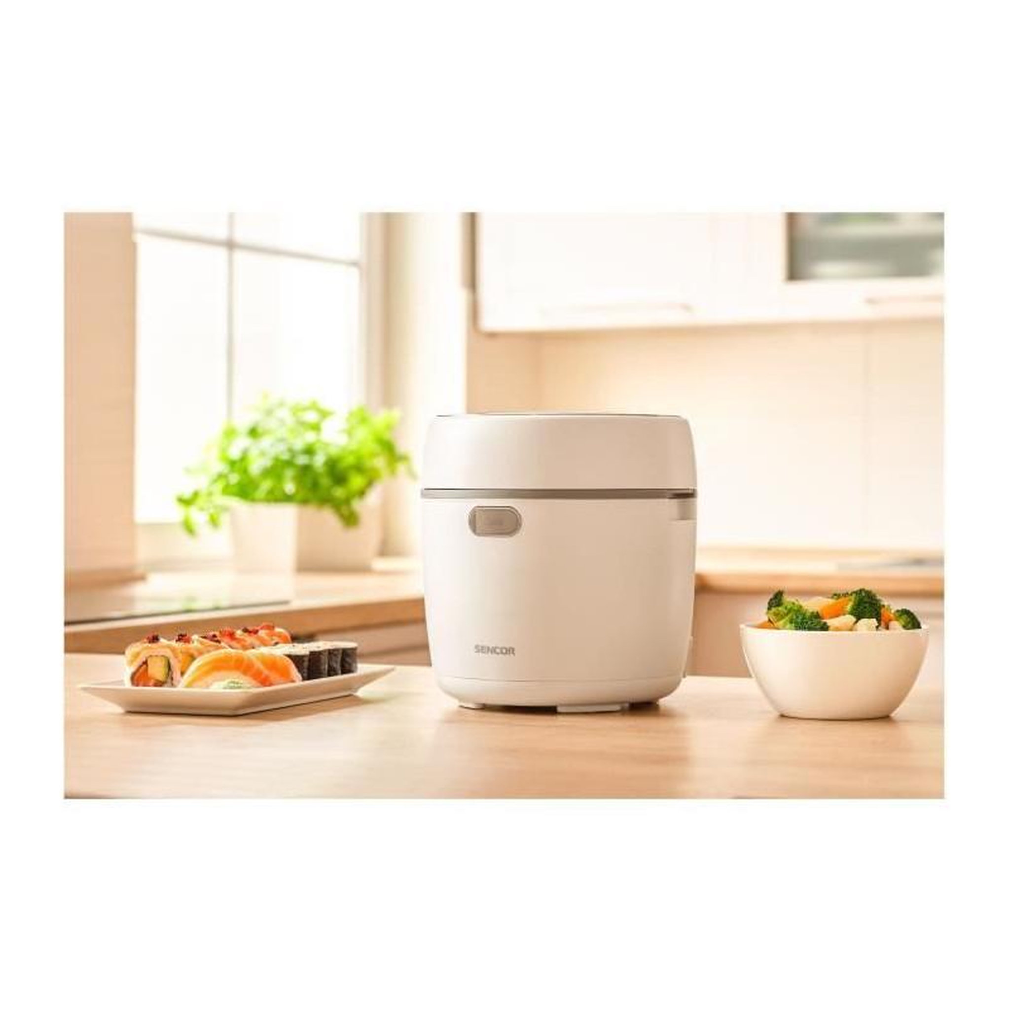 Voir la diapositive 2 : SENCO Cuiseur a riz - SENCOR - SRM 0670WH - 350 W - 0,6 L - Blanc