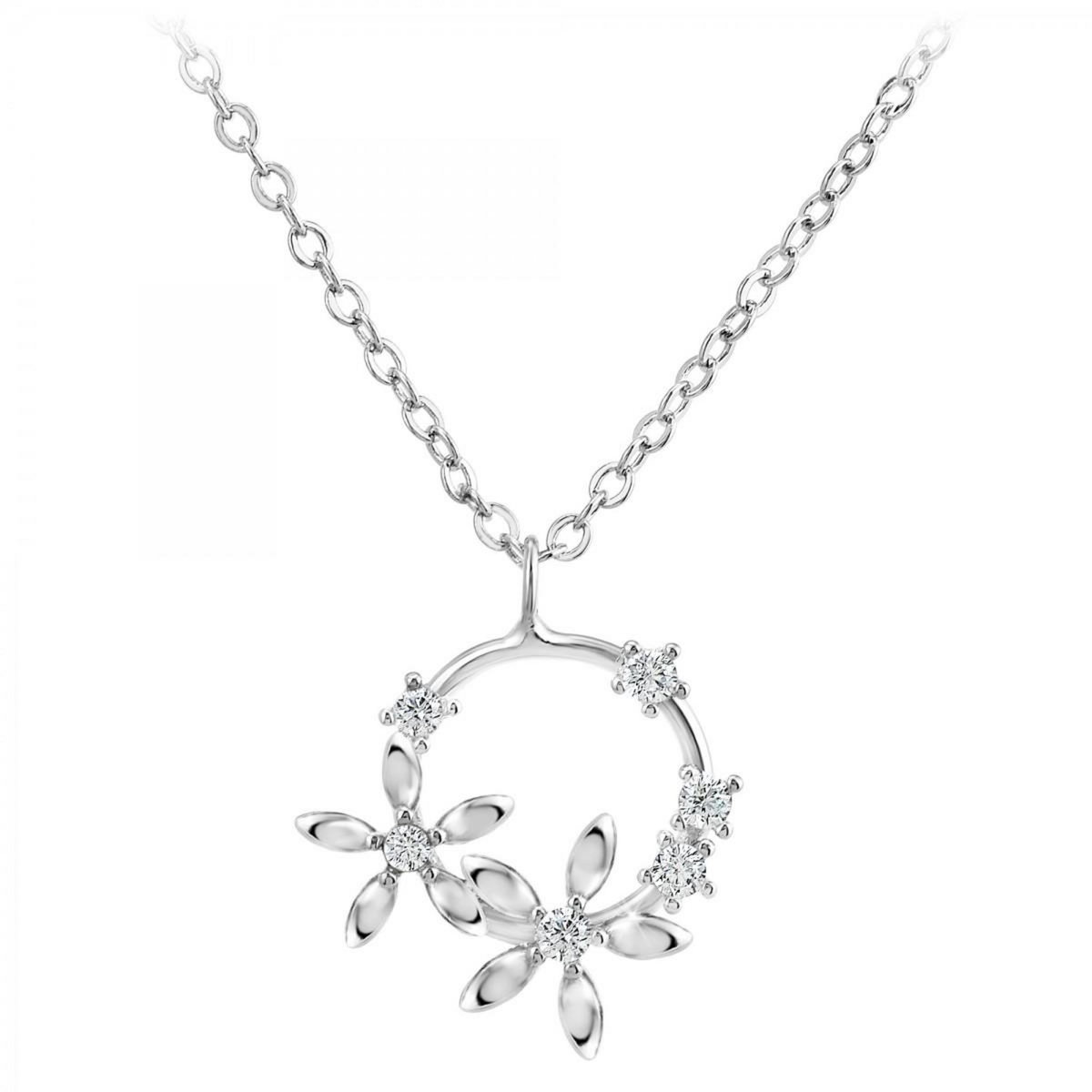 SC CRYSTAL Collier fleurs par SC Crystal orné de Zirconium