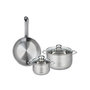 Voir la diapositive 1 : 666 Barcelona Ensemble de 1 Poêle de cuisson 28 cm et 2 faitouts 16 et 24 cm Elo Profi Brillant