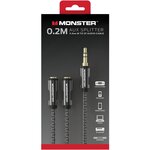 Monster Cable Câble Jack REPARTITEUR JACK 3.5 MM M/2F 0.15M