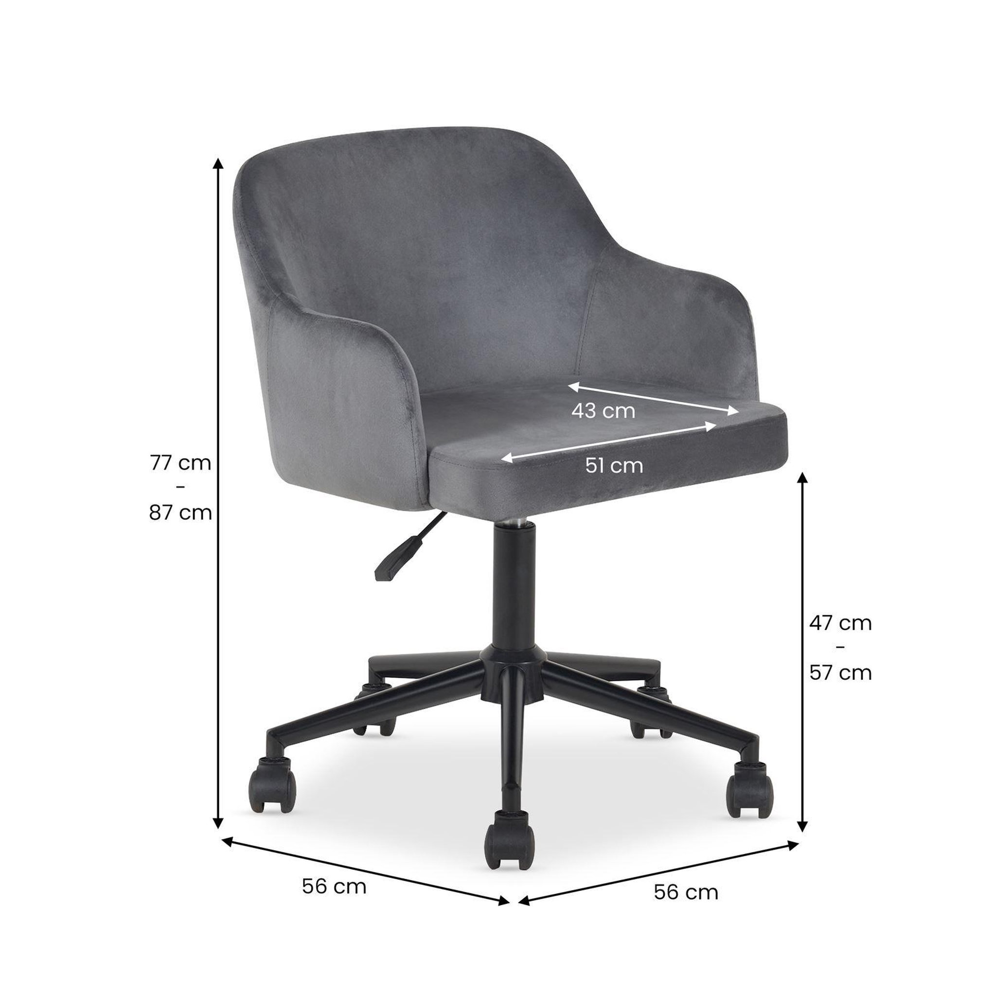 Voir la diapositive 5 : IDIMEX Chaise de bureau oliver en velours
