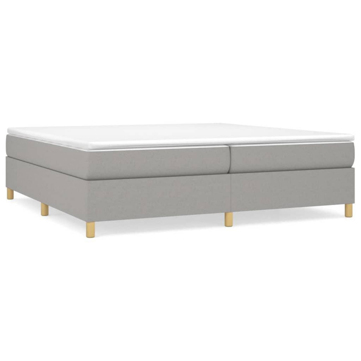 VIDAXL Sommier a lattes de lit avec matelas Gris clair 200x200cm Tissu