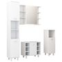 Voir la diapositive 2 : VIDAXL Ensemble de meubles de salle de bain 4pcs Blanc Bois ingenierie