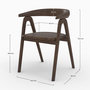 Voir la diapositive 4 : Rendez vous déco Chaise en bois d'hévéa foncé avec accoudoirs-Hawa