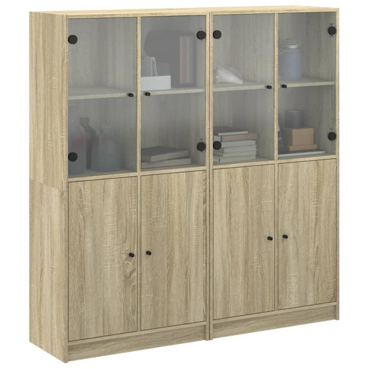 VIDAXL Bibliotheque avec portes chene sonoma 136x37x142 cm