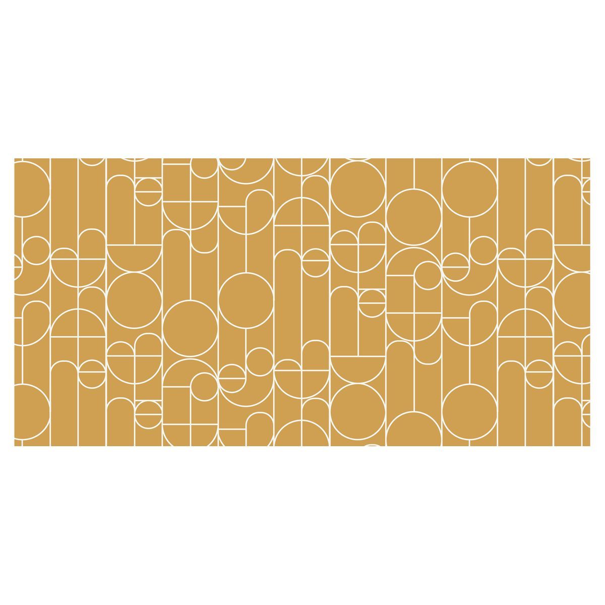 TODAY Tapis déco rectangle en polycoton imprimé graphique 60x120 cm TERRA ROSA