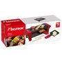 Voir la diapositive 4 : Bestron Appareil à raclette 2 personnes 350w + gril noir/rouge - agr102