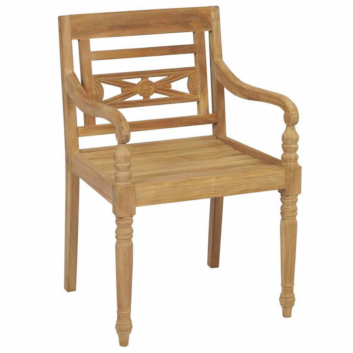 VIDAXL Chaises Batavia lot de 2 avec coussins anthracite Bois de teck