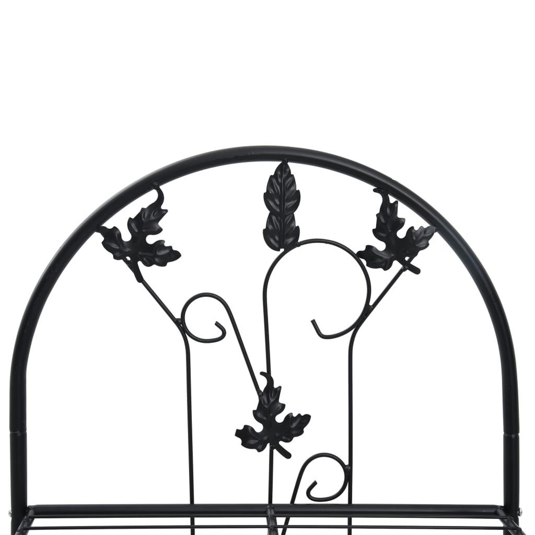 Voir la diapositive 5 : VIDAXL Support a plantes 3 niveaux noir 52x28x128 cm fer