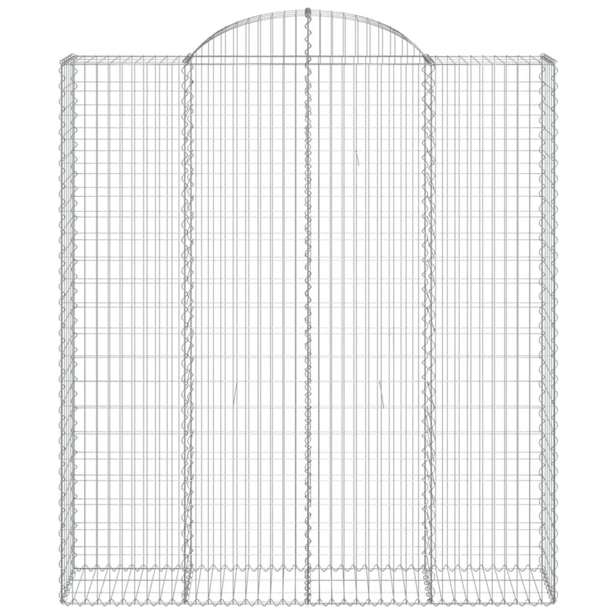 Voir la diapositive 4 : VIDAXL Paniers a gabions arques 7 pcs 200x50x220/240 cm Fer galvanise