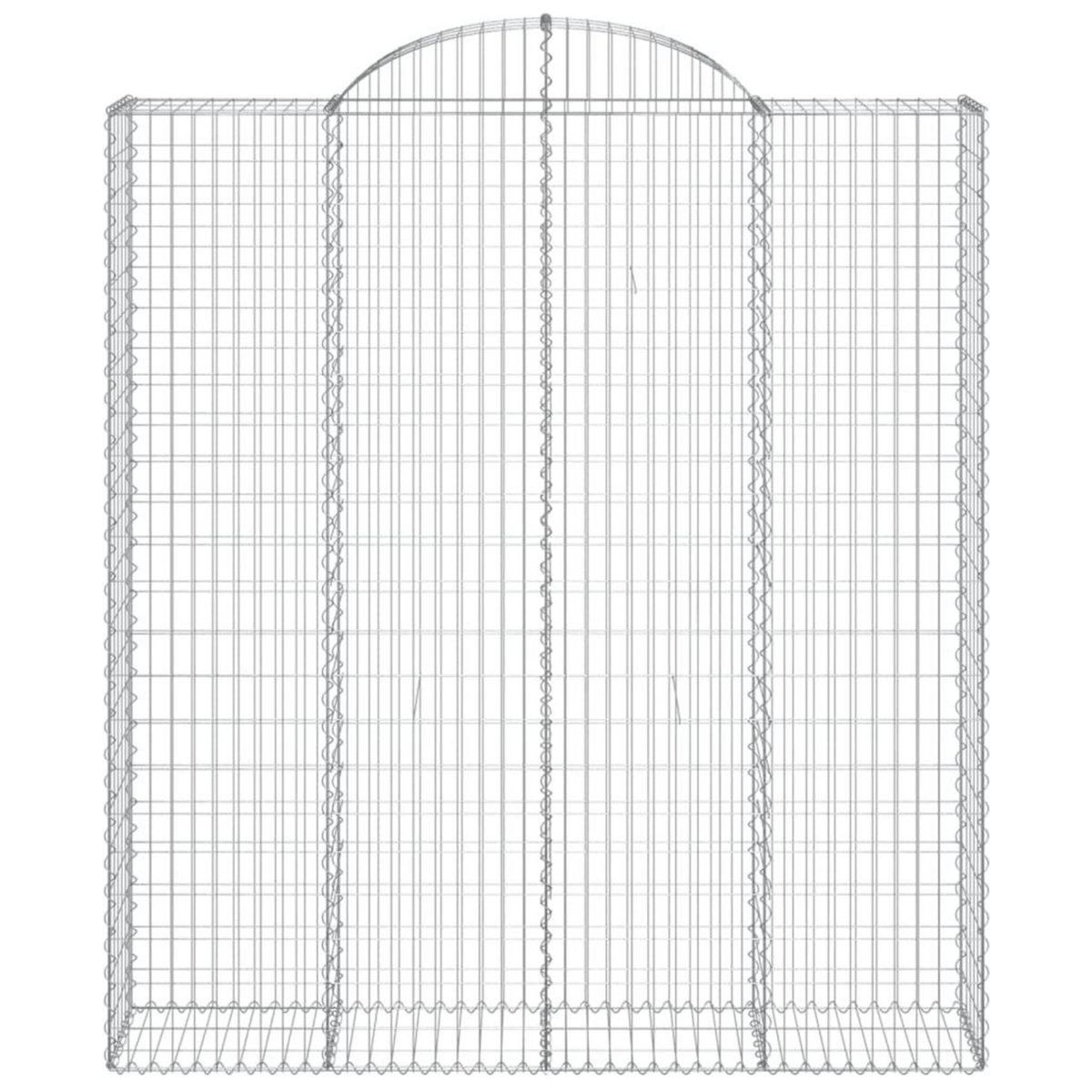 VIDAXL Paniers a gabions arques 7 pcs 200x50x220/240 cm Fer galvanise