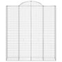 Voir la diapositive 4 : VIDAXL Paniers a gabions arques 7 pcs 200x50x220/240 cm Fer galvanise
