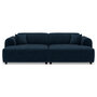 Voir la diapositive 6 : LISA DESIGN Aumance - canapé droit 4 places avec double méridienne assise profonde en velours texturé