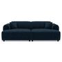 Voir la diapositive 6 : LISA DESIGN Aumance - canapé droit 4 places avec double méridienne assise profonde en velours texturé