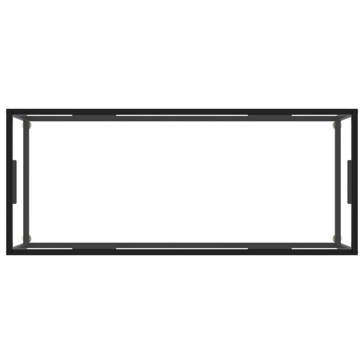 VIDAXL Table basse Noir avec verre trempe 120x50x35 cm
